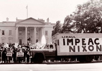 A demonstration outside the Whitehouse